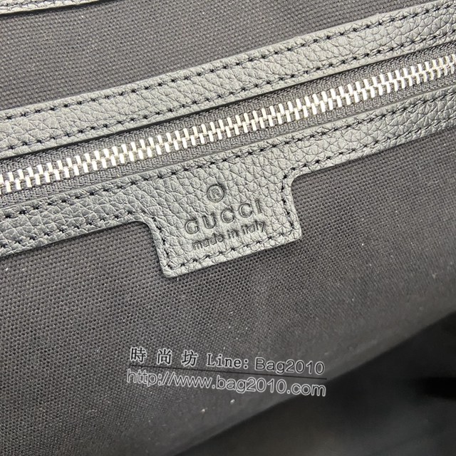 Gucci專櫃古馳最新款托特包以粒面軟皮男士肩背手提包 jh2005型號：816753